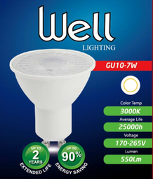 [1101501007020] LAMPE LED GU10 WELL 7W 220V