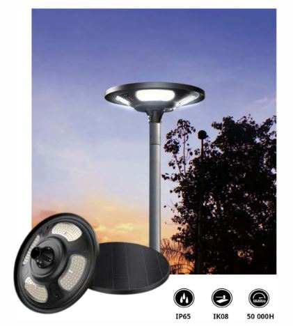LUMINAIRE LED SOLAIRE JARDIN WELL 300W-40W 6500K